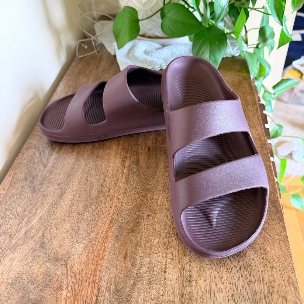 Bombas Friday Slide Sandals Womens 10 Plum Purple Waterproof Comfort Minimalist